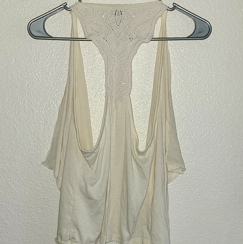 Cream Sleeveless Cardigan